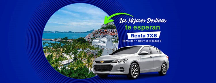 Renta por 7 dias y solo pagas 6